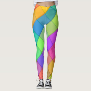 Super Groovy Bright Fun Colorful Leggings