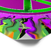 SUPER Groovy Peace Sign Poster (Ecke)