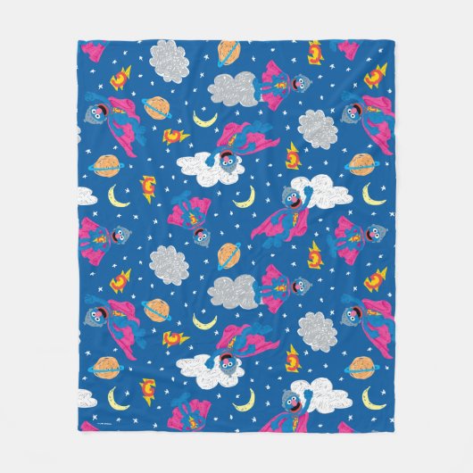 Super Grover 2.0 Night Sky Muster Fleecedecke (Vorderseite)