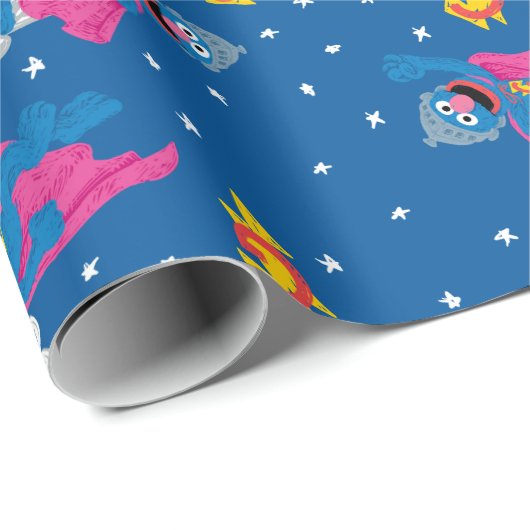 Super Grover 2.0 Night Sky Muster Geschenkpapier (Rolleneckpunkt)