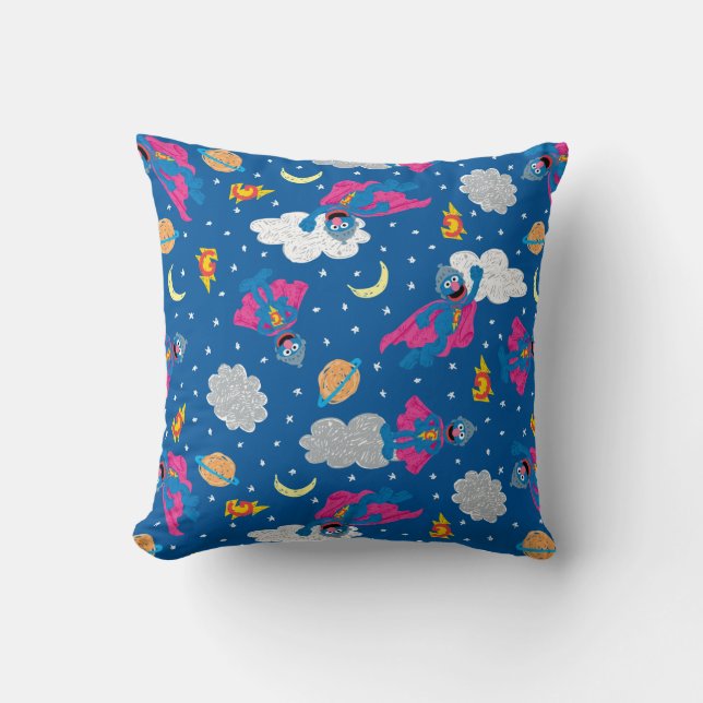 Super Grover 2.0 Night Sky Muster Kissen (Vorderseite)