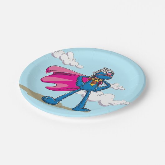 Super Grover 2 Pappteller (Schrägansicht)