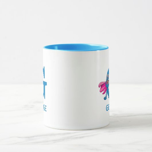 Super Grover Ihren Namen und Monogram G hinzufügen Tasse (Zentrum)