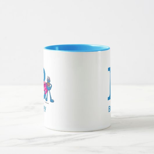 Super Grover Ihren Namen und Monogramm B hinzufüge Tasse (Zentrum)