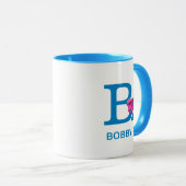 Super Grover Ihren Namen und Monogramm B hinzufüge Tasse (VorderseiteRechts)