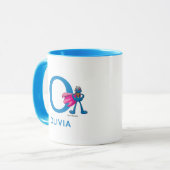 Super Grover Ihren Namen und Monogramm O hinzufüge Tasse (Vorderseite Links)