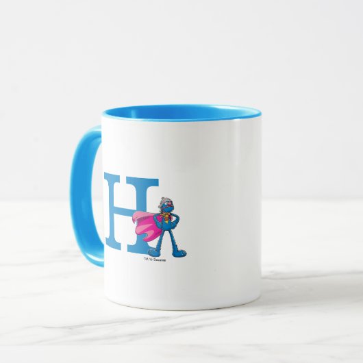 Super Grover Monogram H Tasse (Vorderseite Links)