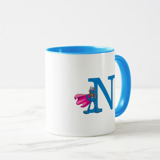 Super Grover Monogram N Tasse (VorderseiteRechts)