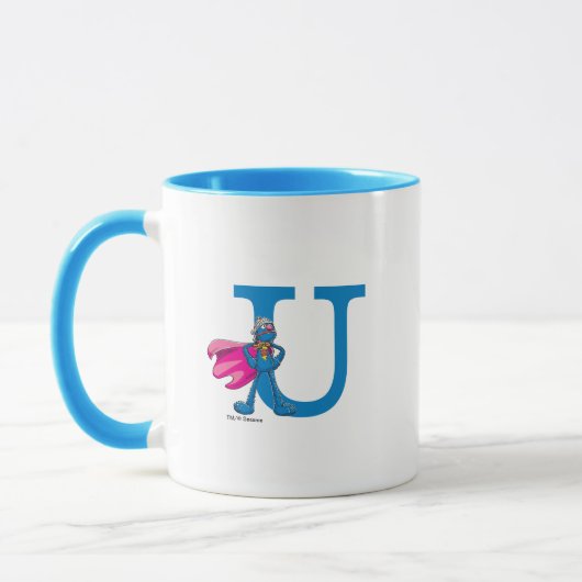 Super Grover Monogram U Tasse (Links)