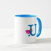 Super Grover Monogram U Tasse (VorderseiteRechts)