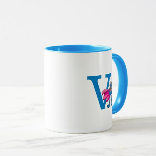 Super Grover Monogram V Tasse (VorderseiteRechts)