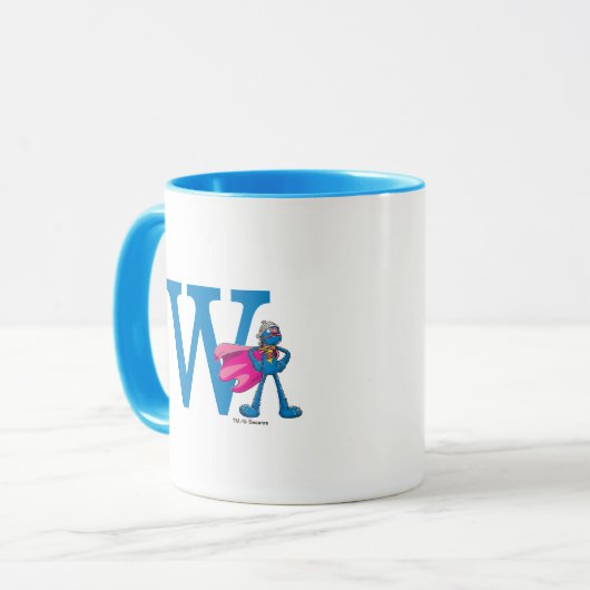 Super Grover Monogram W Tasse (Vorderseite Links)