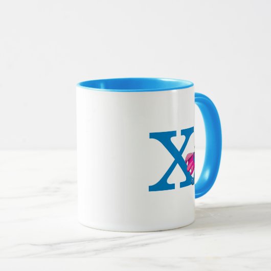 Super Grover Monogram X Tasse (VorderseiteRechts)