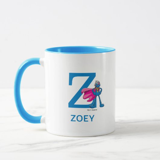 Super Grover Name & Monogram Z Tasse (Links)