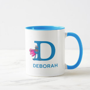 Super Grover Name & Monogramm D hinzufügen Tasse