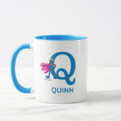 Super Grover Name & Monogramm Q hinzufügen Tasse (Links)
