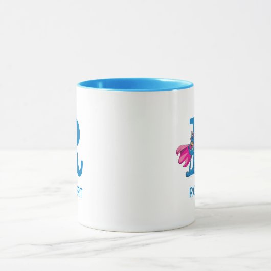 Super Grover Name & Monogramm R Tasse (Zentrum)
