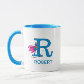 Super Grover Name & Monogramm R Tasse (Links)