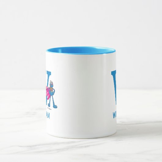 Super Grover Name & Monogramm W Tasse (Zentrum)