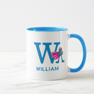 Super Grover Name & Monogramm W Tasse