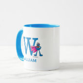 Super Grover Name & Monogramm W Tasse (Vorderseite Links)