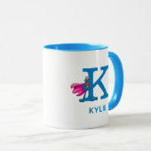 Super Grover Name und Monogramm hinzufügen K Tasse (VorderseiteRechts)