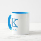 Super Grover Name und Monogramm hinzufügen K Tasse (Vorderseite Links)