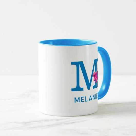 Super Grover Name und Monogramm hinzufügen M Tasse (VorderseiteRechts)