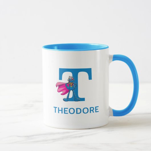 Super Grover Name und Monogramm hinzufügen Tasse (Rechts)