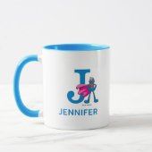 Super Grover Name und Monogramm J Tasse (Links)