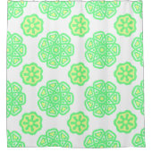 Super-grünes Federmuster Duschvorhang (Vorderseite)