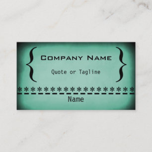 Super Grunge Business Card, Blue Green Visitenkarte