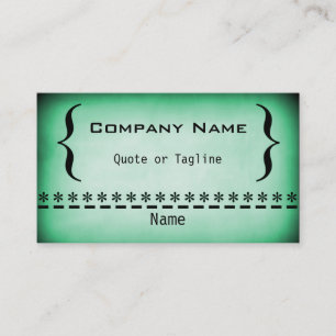 Super Grunge Business Card, Green Visitenkarte