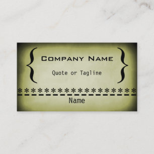 Super Grunge Business Card, Olive Green Visitenkarte