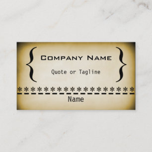 Super Grunge Visitenkarte, Gold Visitenkarte