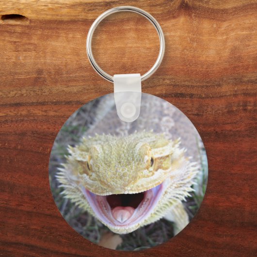 Super Happy Bartded Dragon Schlüsselanhänger (Vorderseite)