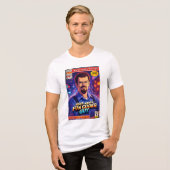 Super Happy Fun Coder Guy Cover Art Nr. Eins Tri-Blend Shirt (Vorderseite voll)