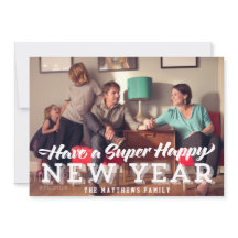 Super Happy New Year Foto Card