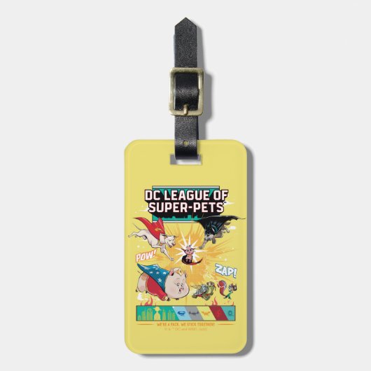 Super-Haustiere: Wir sind ein Pack, wir halten zus Gepäckanhänger (Vorderseite vertikal)