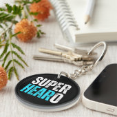 Super Hearo - Deaf / Cochlear Implant Warrior Schlüsselanhänger (Vorderseite rechts)