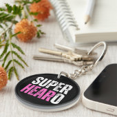 Super Hearo - Deaf / Cochlear Implant Warrior Schlüsselanhänger (Vorderseite rechts)