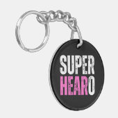 Super Hearo - Deaf / Cochlear Implant Warrior Schlüsselanhänger (Vorderseite links)