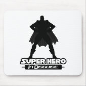 Super Held in versteckter Form Mousepad (Vorne)