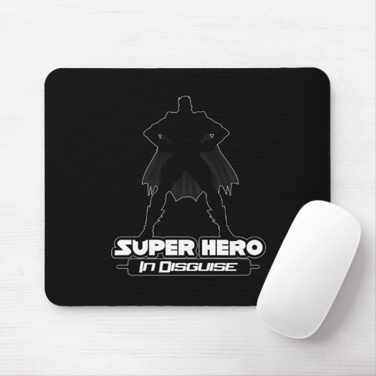 Super Held in versteckter Form Mousepad (Mit Mouse)