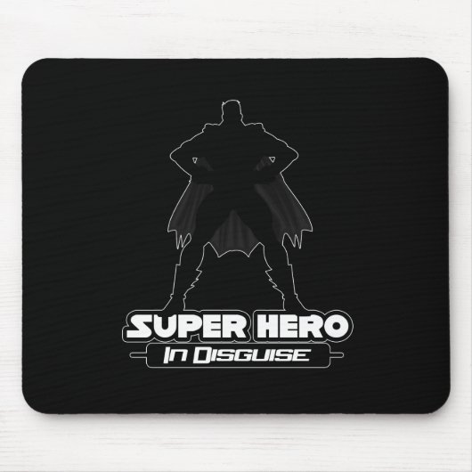 Super Held in versteckter Form Mousepad (Vorne)