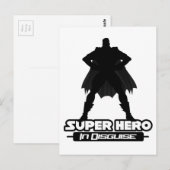 Super Held in versteckter Form Postkarte (Vorne/Hinten)