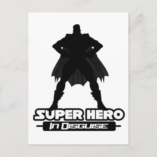Super Held in versteckter Form Postkarte (Vorderseite)