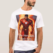 Super Held mit braunen Augen T-Shirt (Vorderseite)