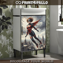 Super Held Mom in 1950 Comicen Seidenpapier