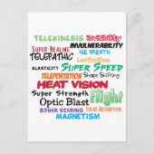 Super-Held Super-Power Postkarte (Vorderseite)